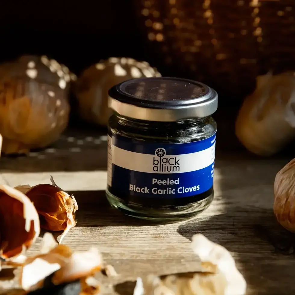 Black Allium -Jar of Whole Black Garlic Cloves 75g