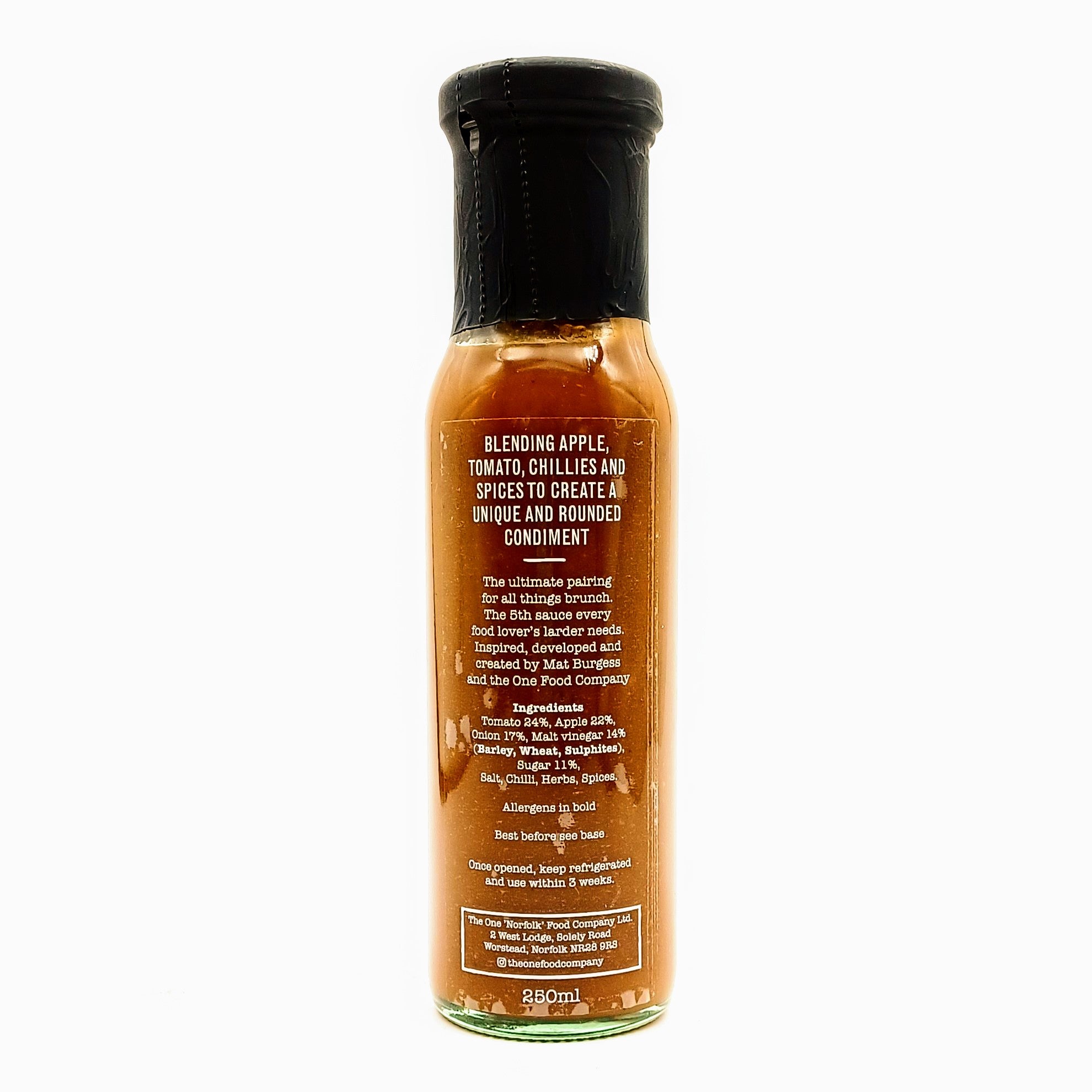 The Blak One - Apple, Tomato & Chilli Breakfast Sauce - 250ml