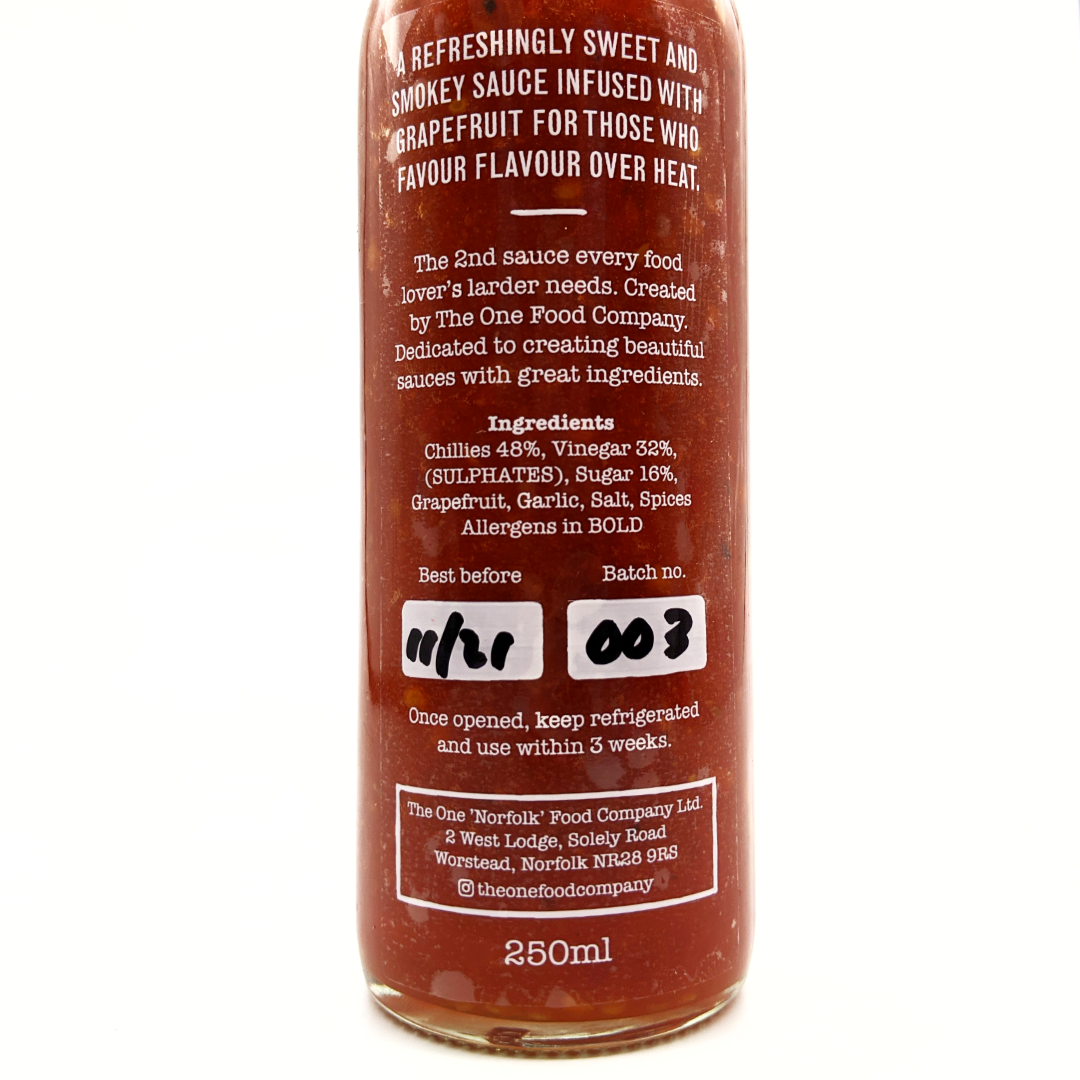 Smoked Chilli & Grapefruit Sauce - 250ml