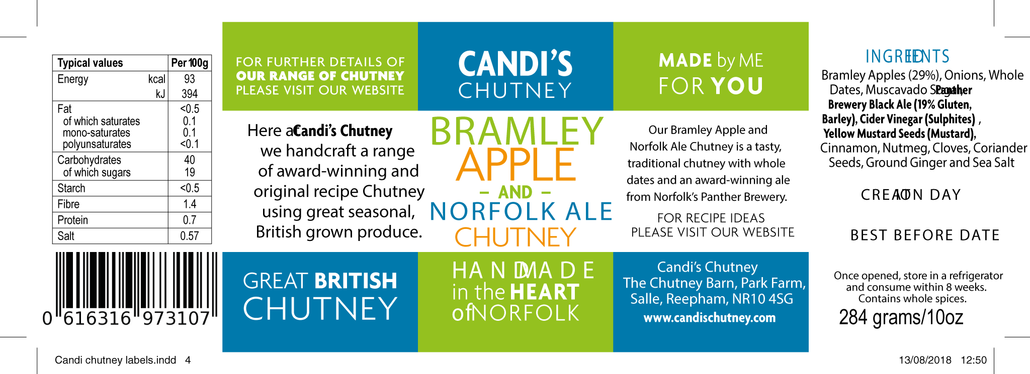 Bramley Apple & Norfolk Ale Chutney - 284g