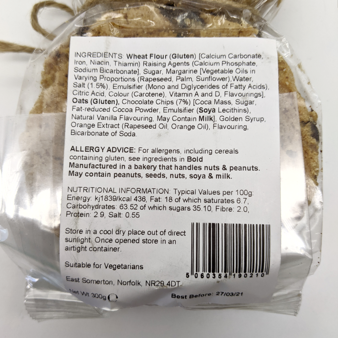 Choc Orange Cookies (6 Pack)
