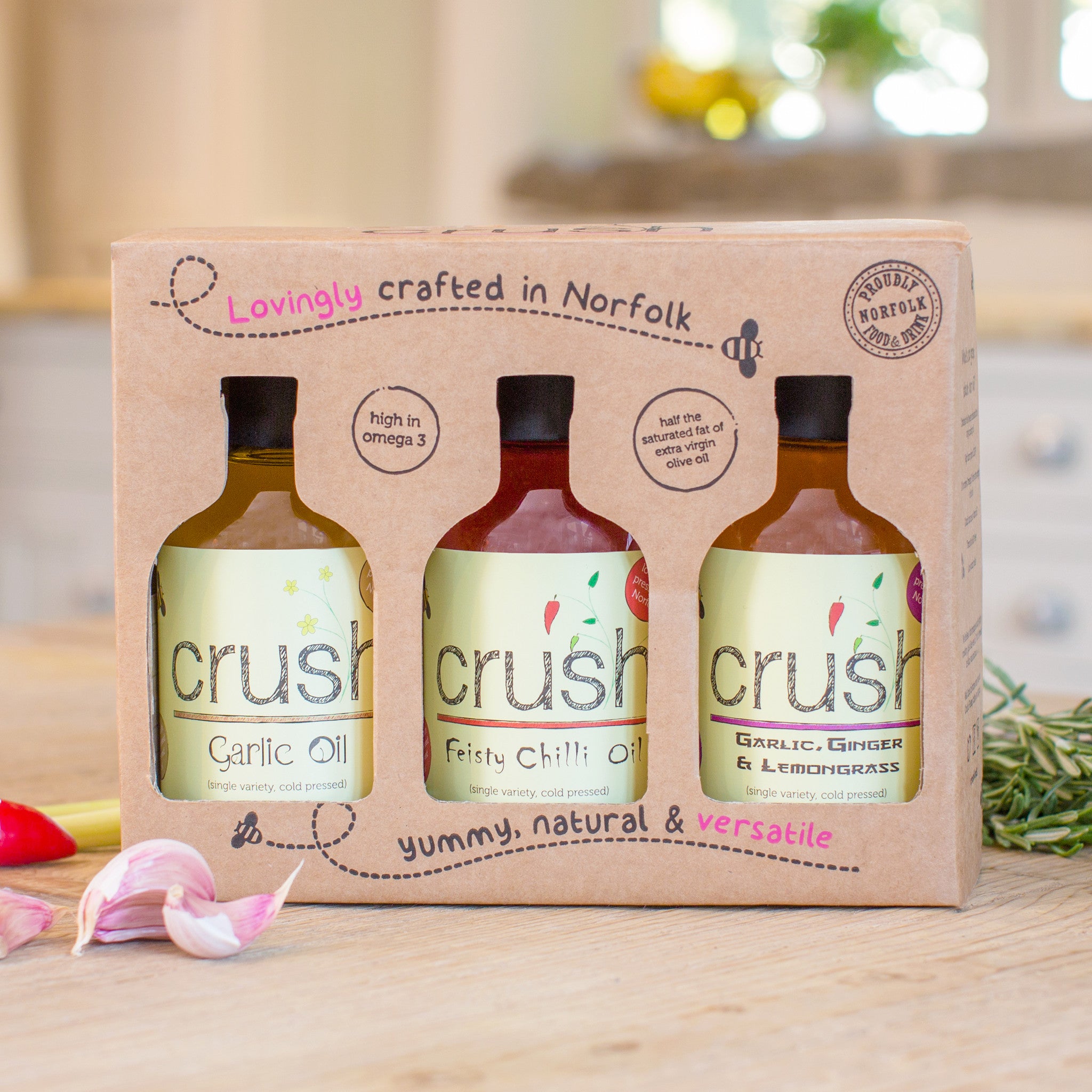 Crush Gift Box [3 x 200 ml OILS] - Crush Foods 