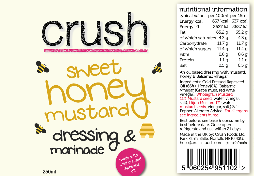 Honey & Mustard Dressing - 250ml
