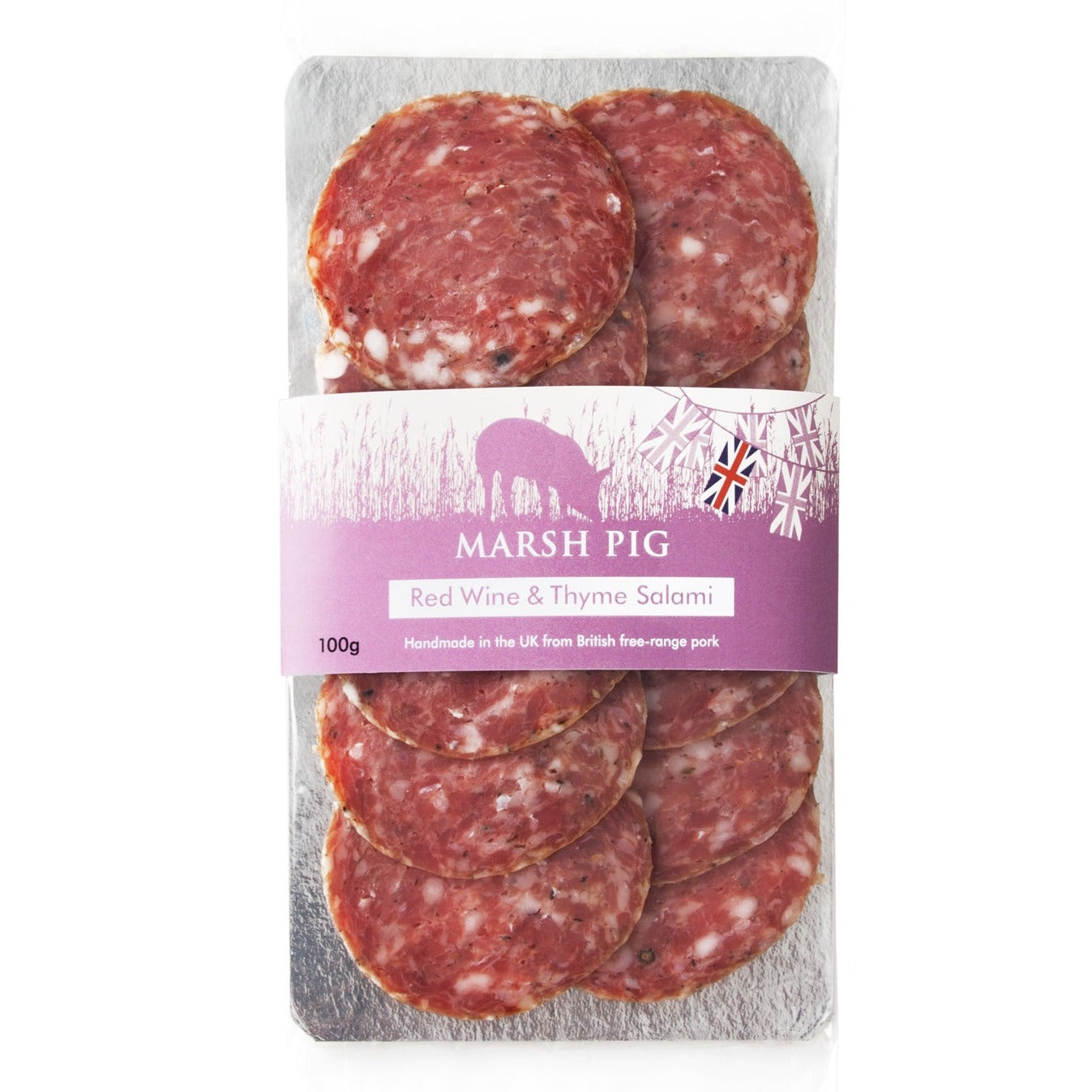 Marsh Pig Salami [Sliced] Red Wine & Thyme - 100g