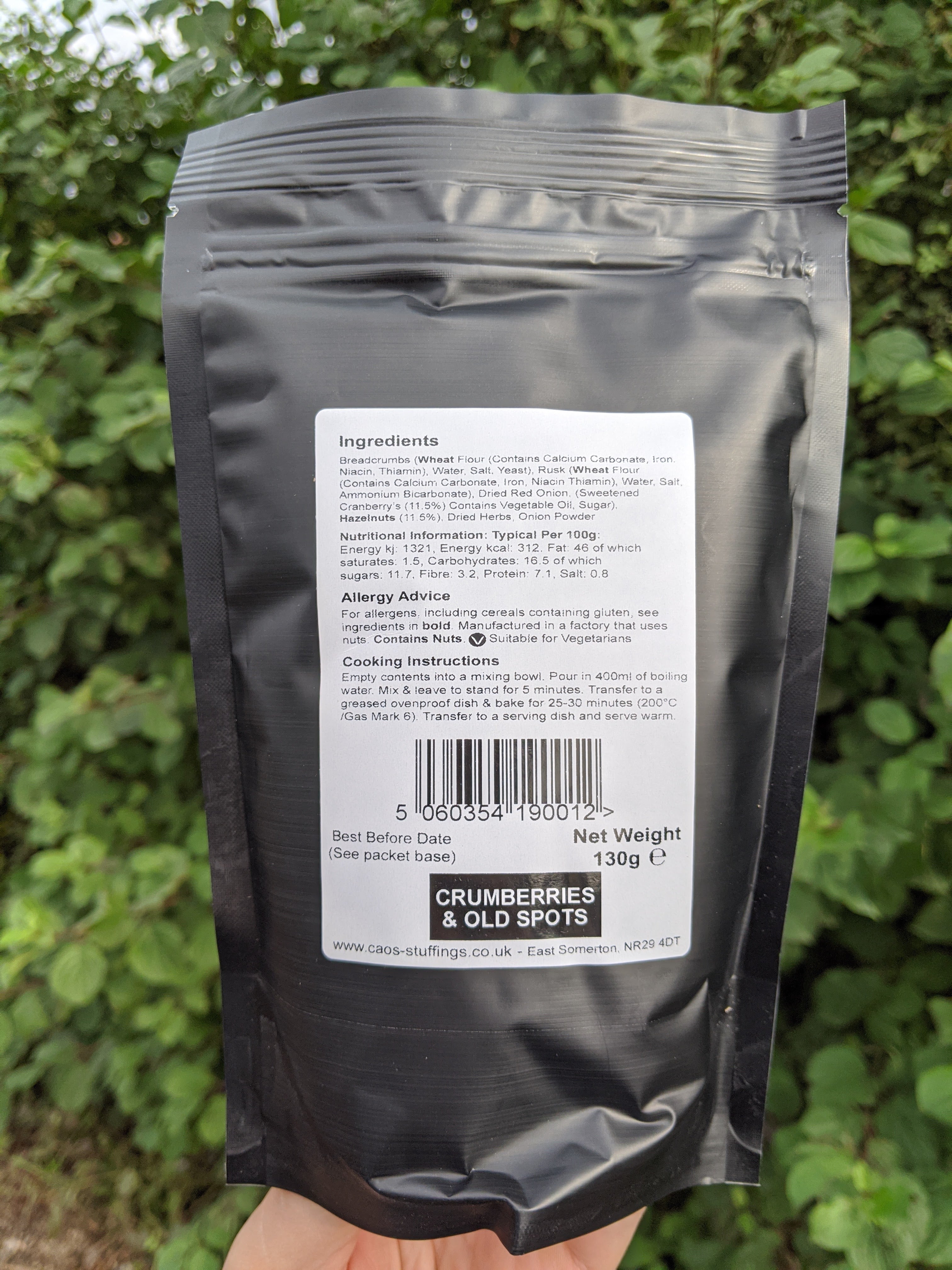 Cranberry & Hazelnut Stuffing Mix - 130g
