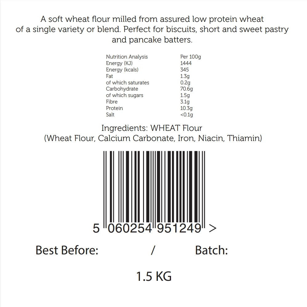Norfolk Grown Strong White Flour - 1.5 kg