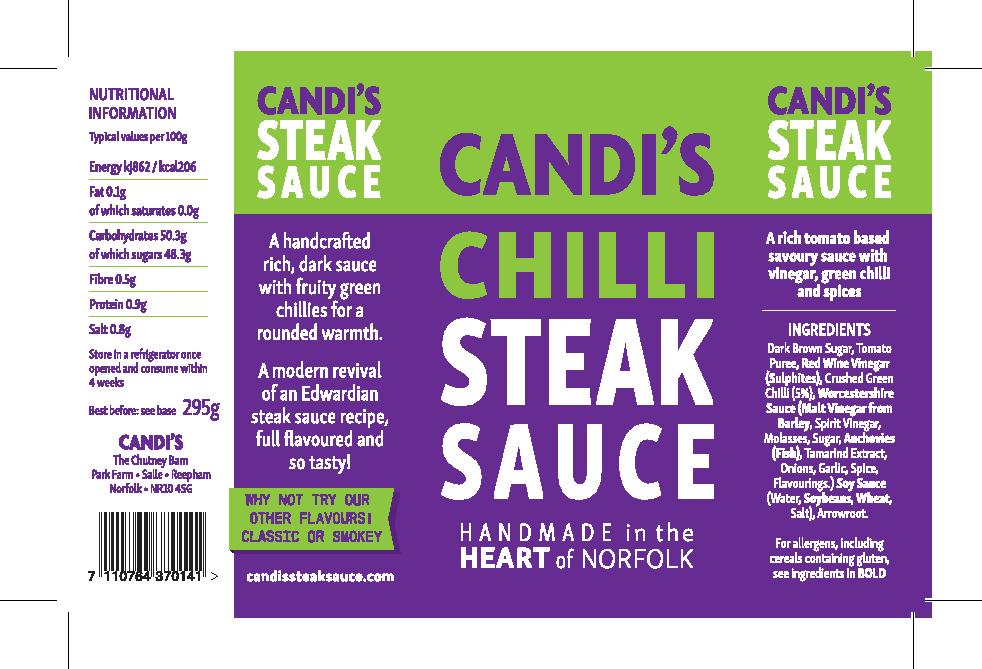Candi's Chilli Steak Sauce - 295g