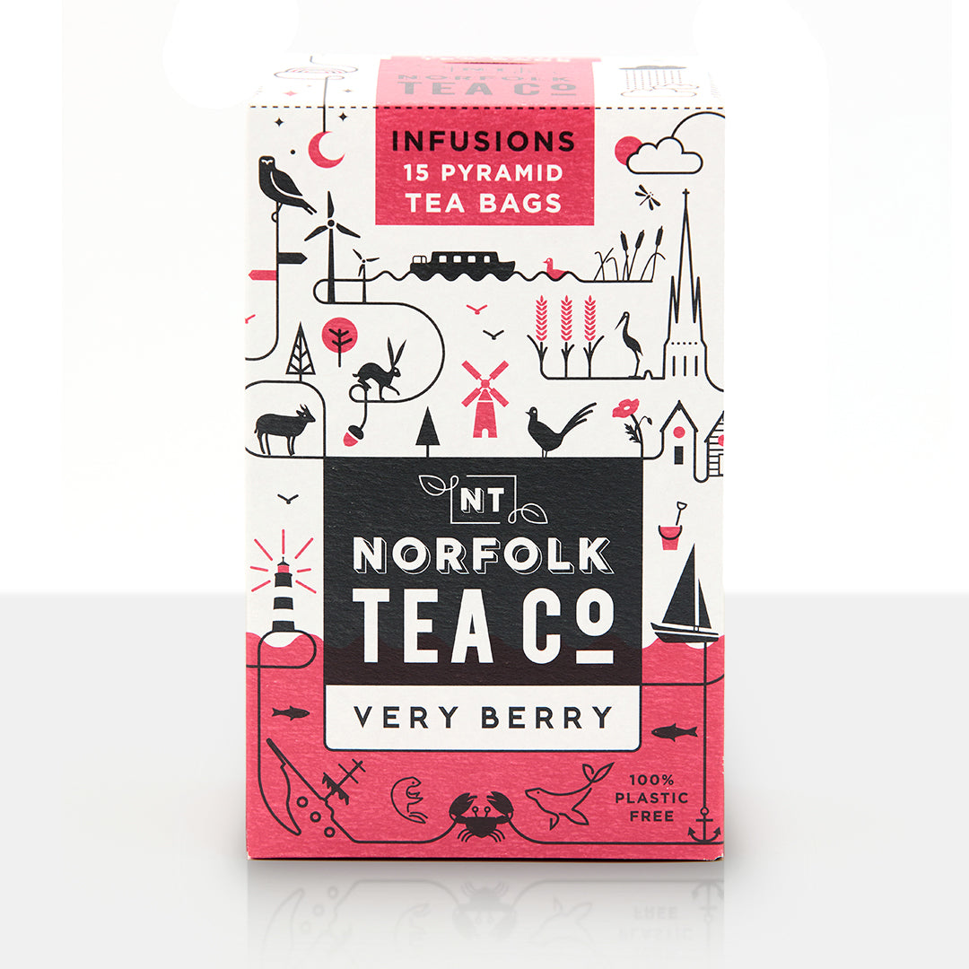Norfolk Tea Co - Very Berry Tea (15 Biodegradable Pyramids)