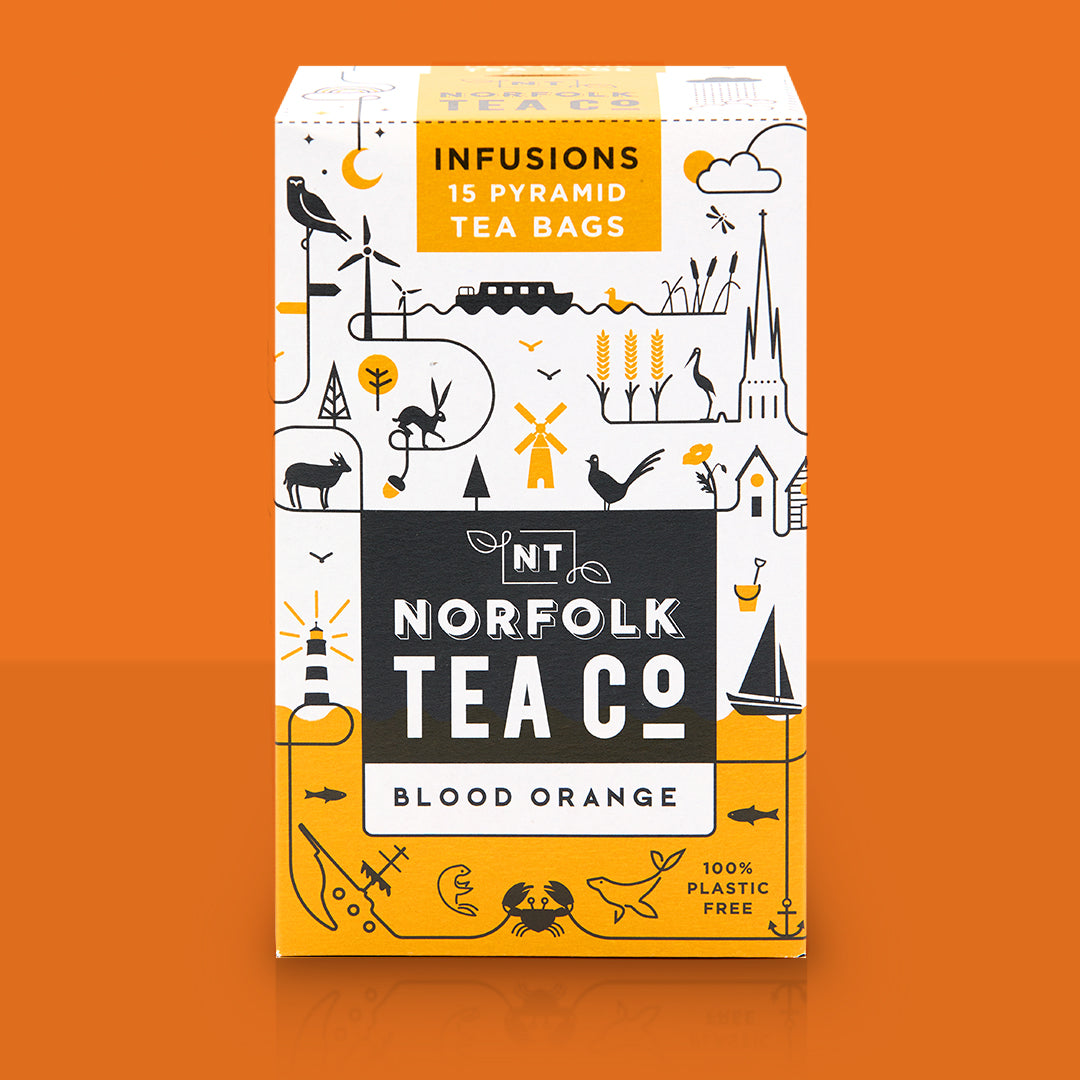 Norfolk Tea Co. - Blood Orange Tea (15 Biodegradable Pyramids)