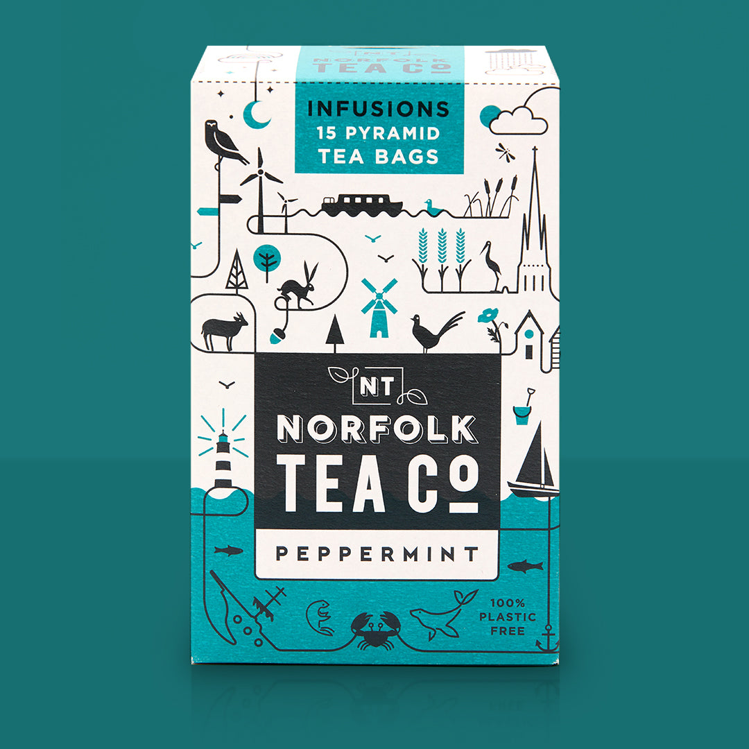 Norfolk Tea Co. - Peppermint Tea (15 Biodegradable Pyramids)
