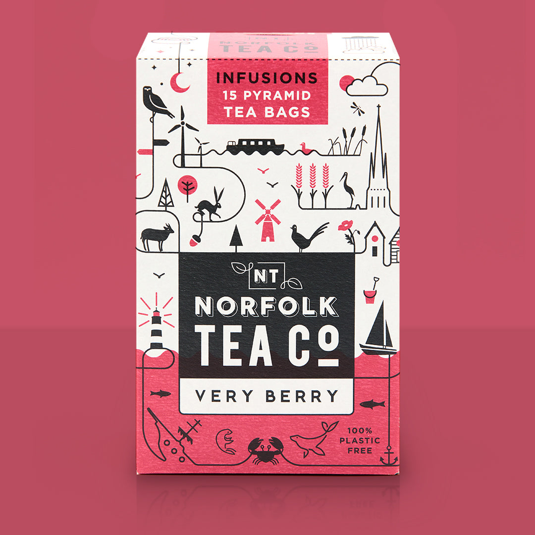 Norfolk Tea Co - Very Berry Tea (15 Biodegradable Pyramids)